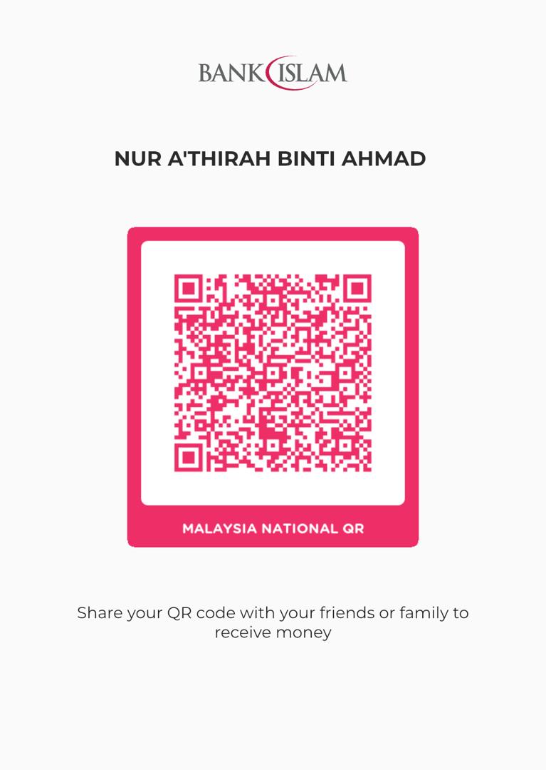 DuitNow QR Bank Islam, Nur A'thirah binti Ahmad